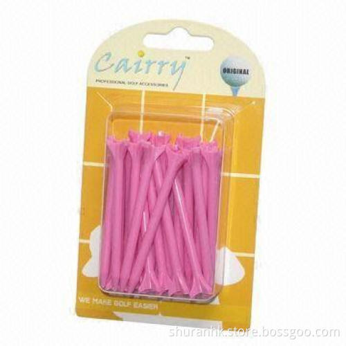 Plastic Golf Tees, Available in 5.4, 6.0, 7.0, 8.3, 10 and 11.5cm Sizes